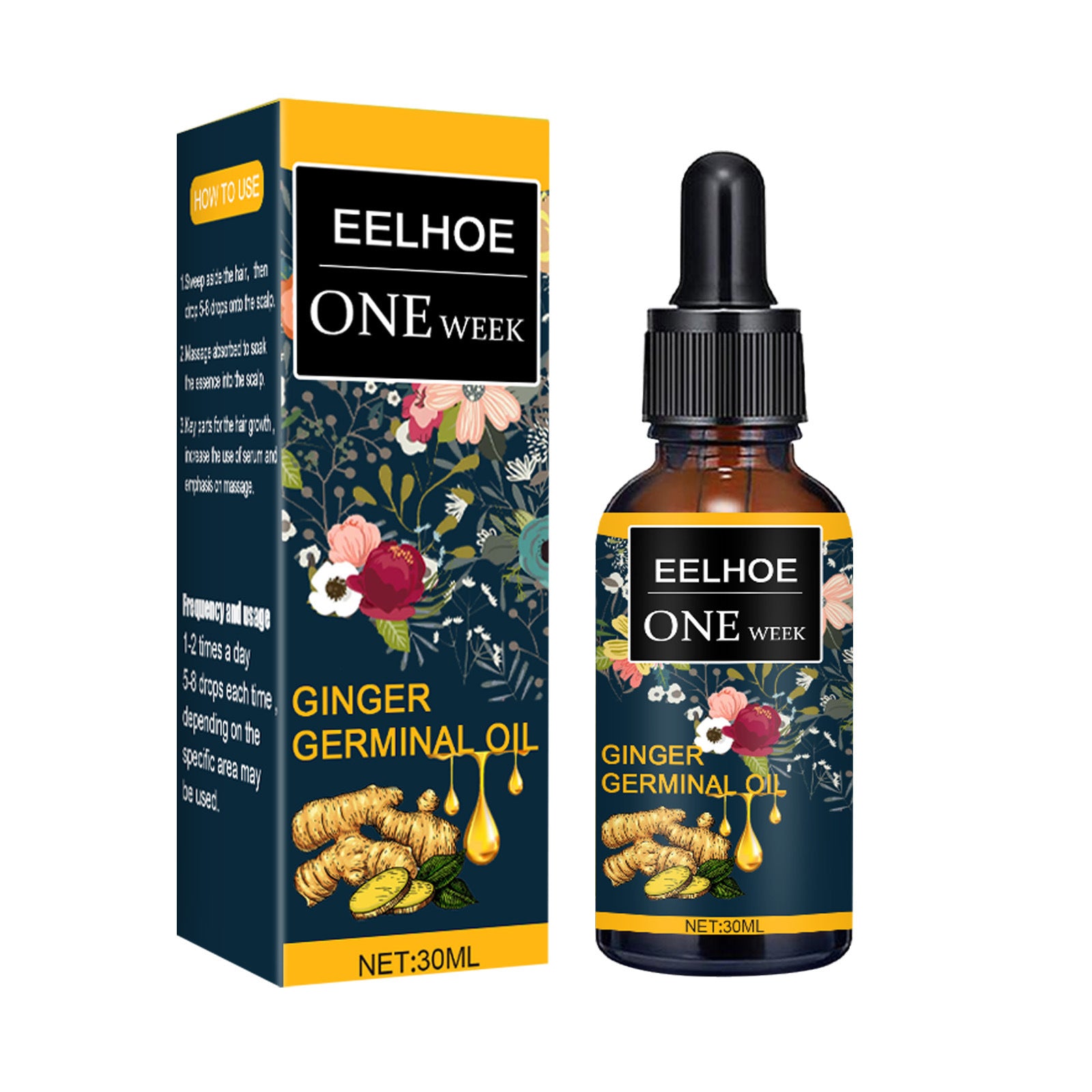 Ginger Hair Loss Treatment Fast Hair Growth Essential Oil